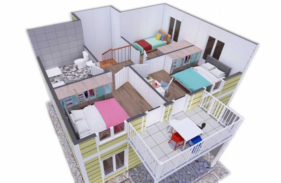 Casas Pré-fabricadas de 128 m2 com Estética Apurada