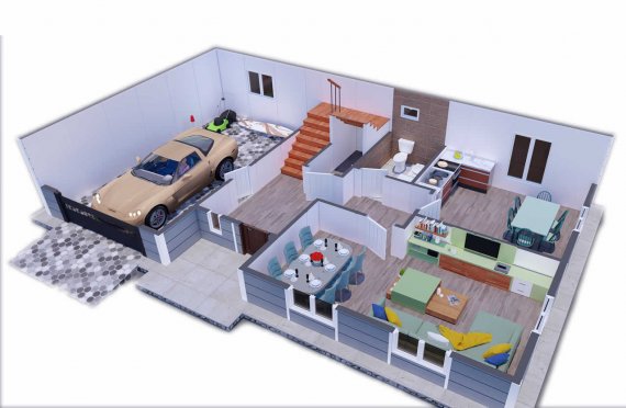 Casas Pré-fabricadas de 206 m2 com Varanda