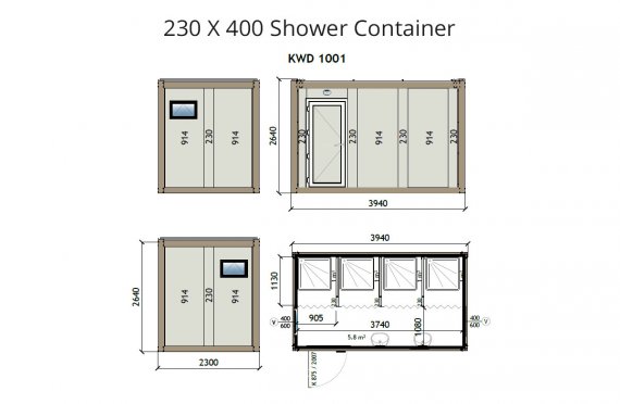 Contentor banheiro kw4 230x400