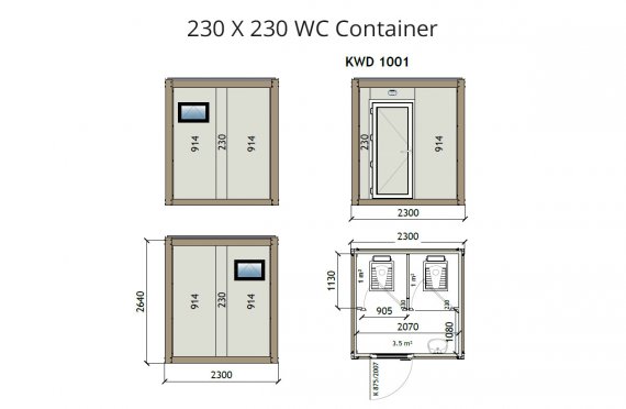 Contentor wc kw2 230x230