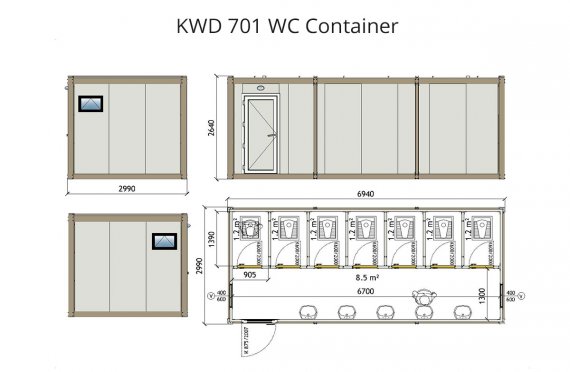 Contentor wc kwd 701