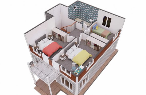 Duplex Pré-fabricado com Aspeto Clean, 126 m2