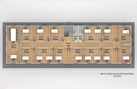 Escritório modular 558 m²