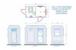 Planos de Cabine com Toalete / Banheiro