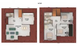 Planos de casas Pré-fabricadas de Dois Pisos